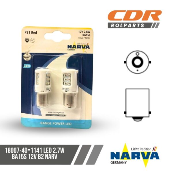 Narva 18007-40=1141 LED 2.7W BA15S 12V B2