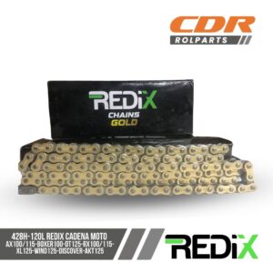 REDIX CADENA MOTO DORADA 428H-120L