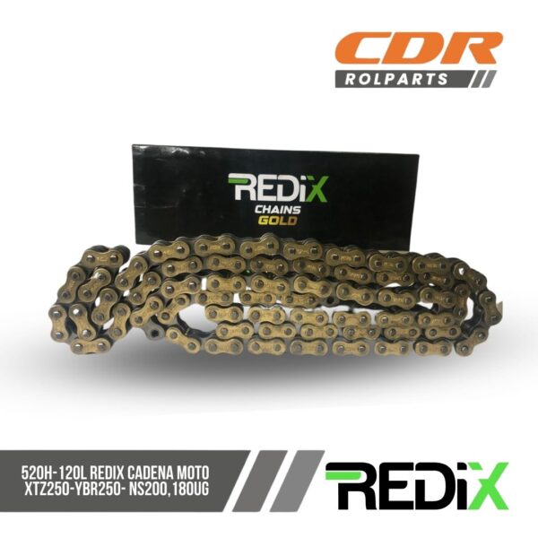 REDIX CADENA MOTO DORADA 520H - 120L