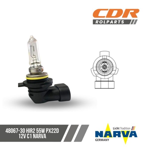 Narva 48067-30 HIR2 55W PX22D 12V C1