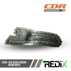 REDIX CADENA MOTO NEGRA 520H-124L
