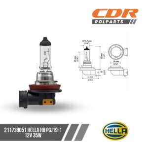 008356121 HELLA H8 PGJ19-1 12V 35W