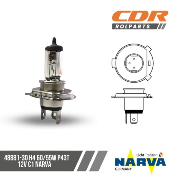 Narva 48881-30 H4 60/55W P43T 12V C1