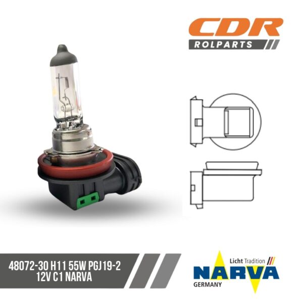Narva 48072-30 H11 55W PGJ19-2 12V C1