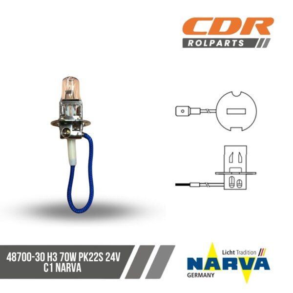 Narva 48700-30 H3 70W PK22S 24V C1