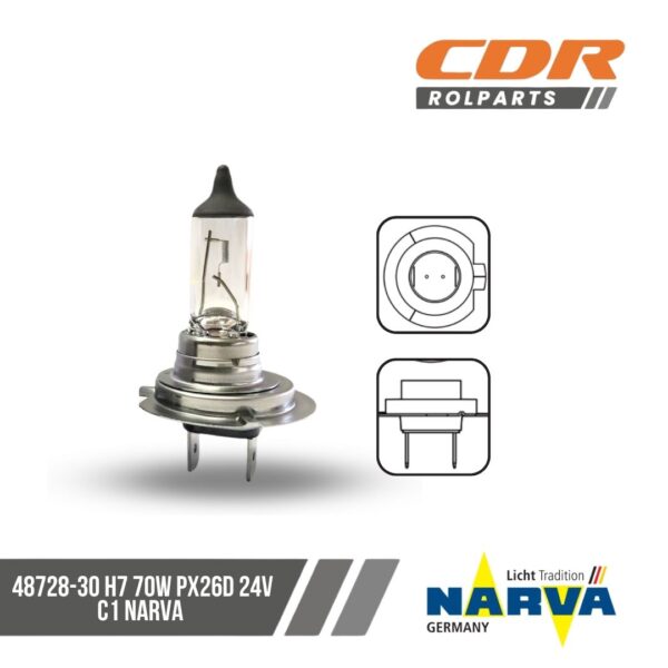 Narva 48728-30 H7 70W PX26D 24V C1