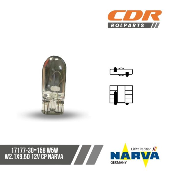 Narva 17177-30=158 W5W W2.1X9.5D 12V CP