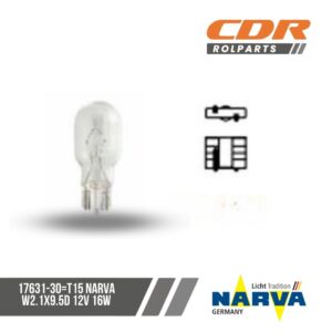 Narva 17631-30=T15 W2.1X9.5D 12V 16W