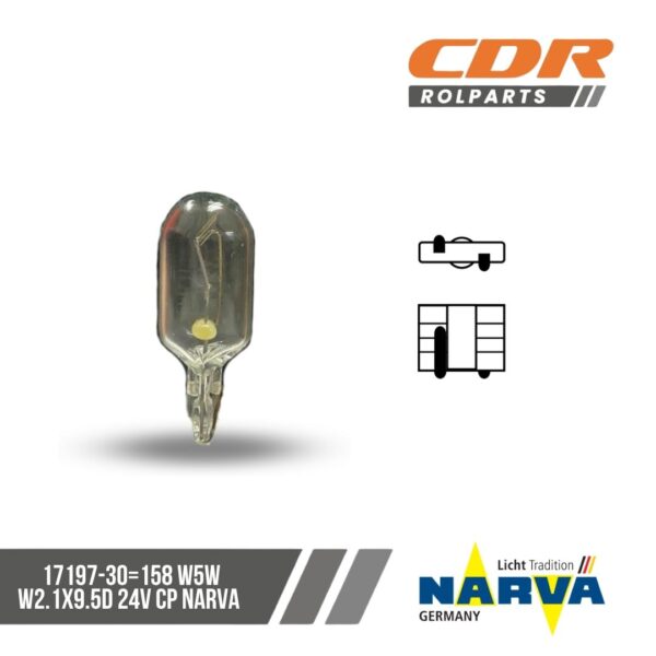 Narva 17197-30=158 W5W W2.1X9.5D 24V CP
